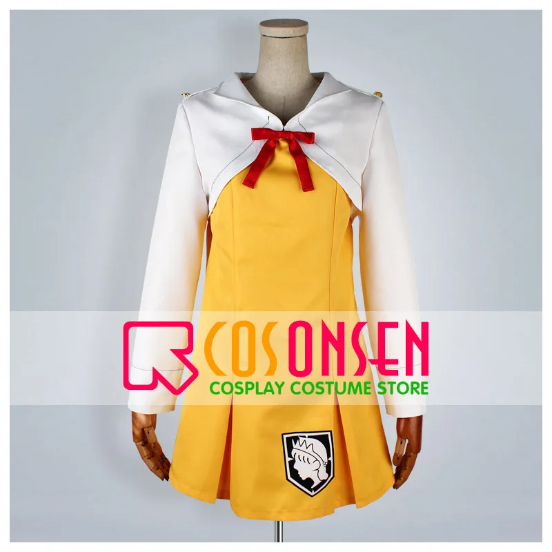 

COSPLAYONSEN Anime Attack on Titan Shingeki no School Mikasa Ackerman Uniform Cosplay Costume White Yellow Color