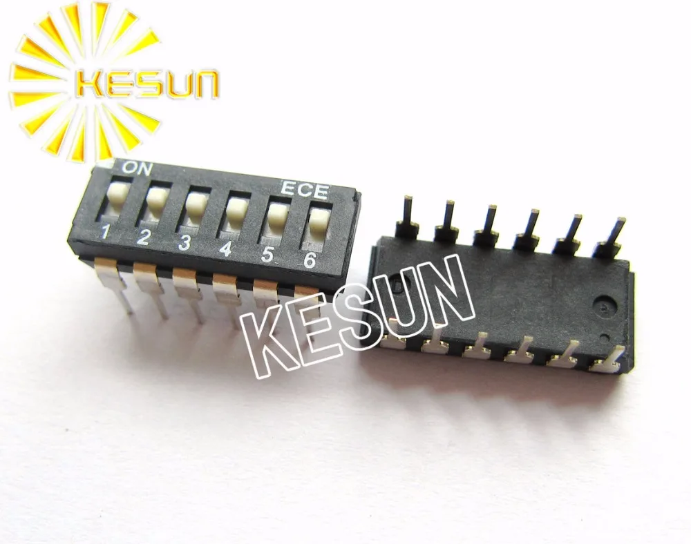 

100% Original EAH106 6 Position 2.54mm IC type Black DIP Switch EAH106EZ x 100PCS