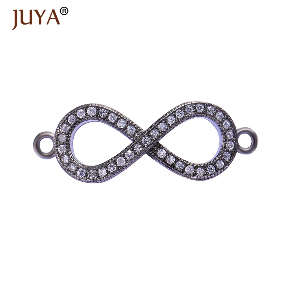 Jewelry Findings Components / Connectors For Jewelry Making / Infinity /  Connector Charm / Handmade DIY Jewellery / Copper CZ