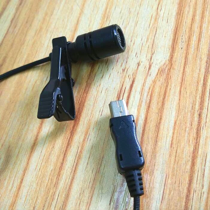 NEW 150cm High Quality 1.15M Gopro Mini USB External Microphone with Collar Clip on Mic for Gopro Hero 4 3+ 3 Camera Accessories