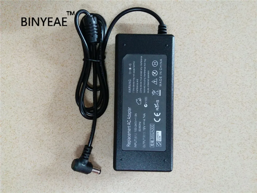 19V 4.74A 90W  AC Power Supply Adapter Charger For Asus K53 K53B K53BY K53E K53F K53J K53S K53SD Laptop