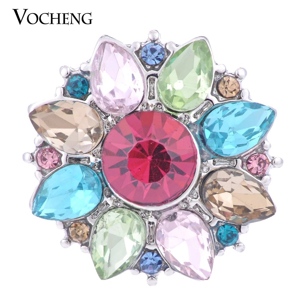 Vocheng Gember Snap 6 Kleuren Glam Crystal 18Mm Blossom Vn-1144