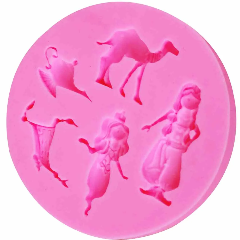 Sophronia Carpet Princess Girls Teapot Camel Silicone Moulds Chocolate Fondant Cake Decorating Gumpaste Chocolate Molds m911