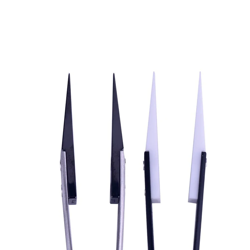 Heat Resistant Replaceable Anti Static Ceramic Tweezer Bit Tip Stainless Steel Ceramic Tweezers Pointed Tip DIY Tools