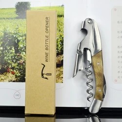 Wood Wine Bottle Opener Stainless steel Corkscrew Beer Can Opener Wooden Seahorse knife Wine Accessories Bar Reatarant Home