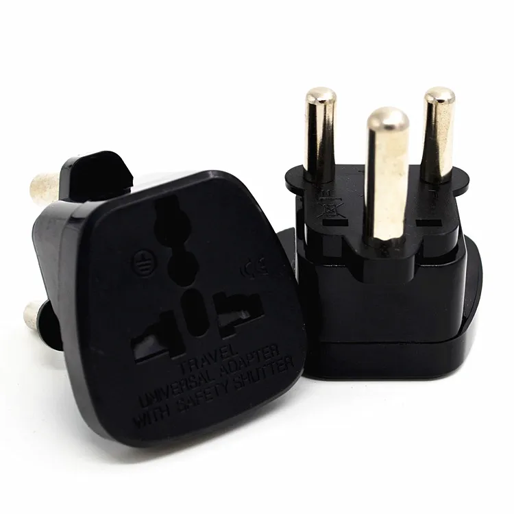 2016 South Africa Travel Adapter Type M Large 15 Amp BS 546 Plug Adaptor Black Color  Plug  Johannesburg Cape Town plug