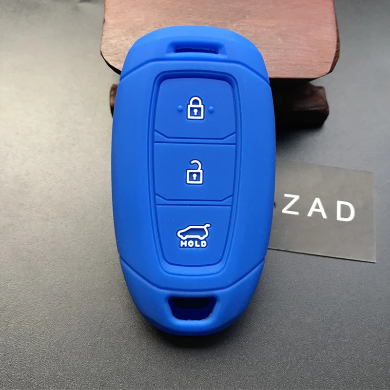 3 button silicone car key case cover for hyundai LA FESTA kona 2021 Creta 2 solaris i30 ix35 Azera ELANTRA GRANDEUR IG key