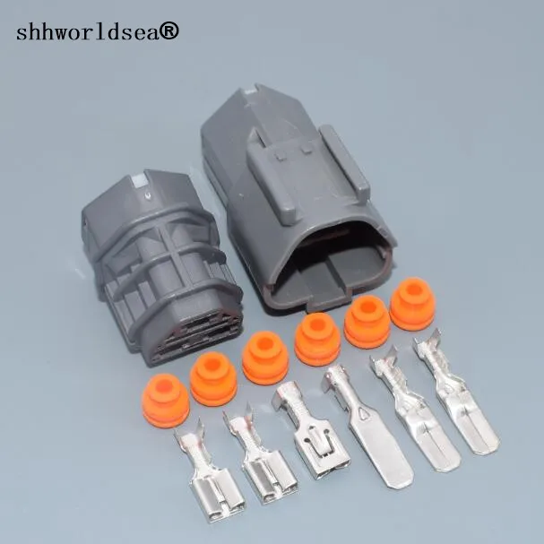 

shhworldsea 6.3mm male and female waterproof automobile electric wiring harness connector 7123-6234-40 7222-6234-40