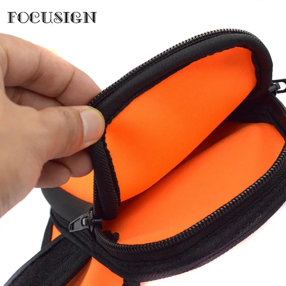 FOCUSIGN 6Inch Outdoor Sports Arm Bag Waterproof Unisex Arm Bag Running fitness Mobile Phone Zipper Bag Case Holder Portable