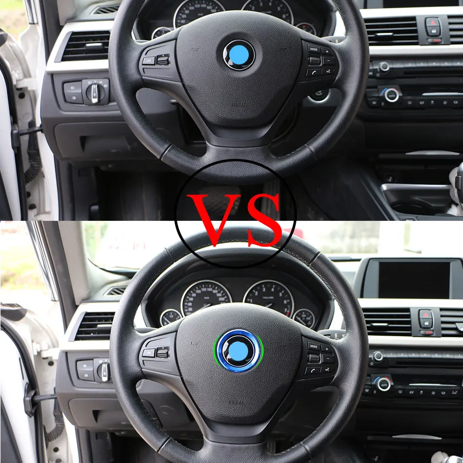 1 Piece Steering Wheel Decoration Circle Cover Sticker For BMW X1 E60 E36 E39 E46 E30 E60 E90 E92 F10 F30 F25 Car Accessories