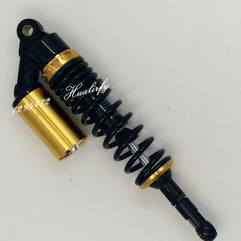 Universal 380mm EYE TO EYE 7mm spring Nitrogen REAR MOTORCYCL SHOCK ABSORBERS FOR Dirt Bike Gokart Quad ATV Scooter Black+gold