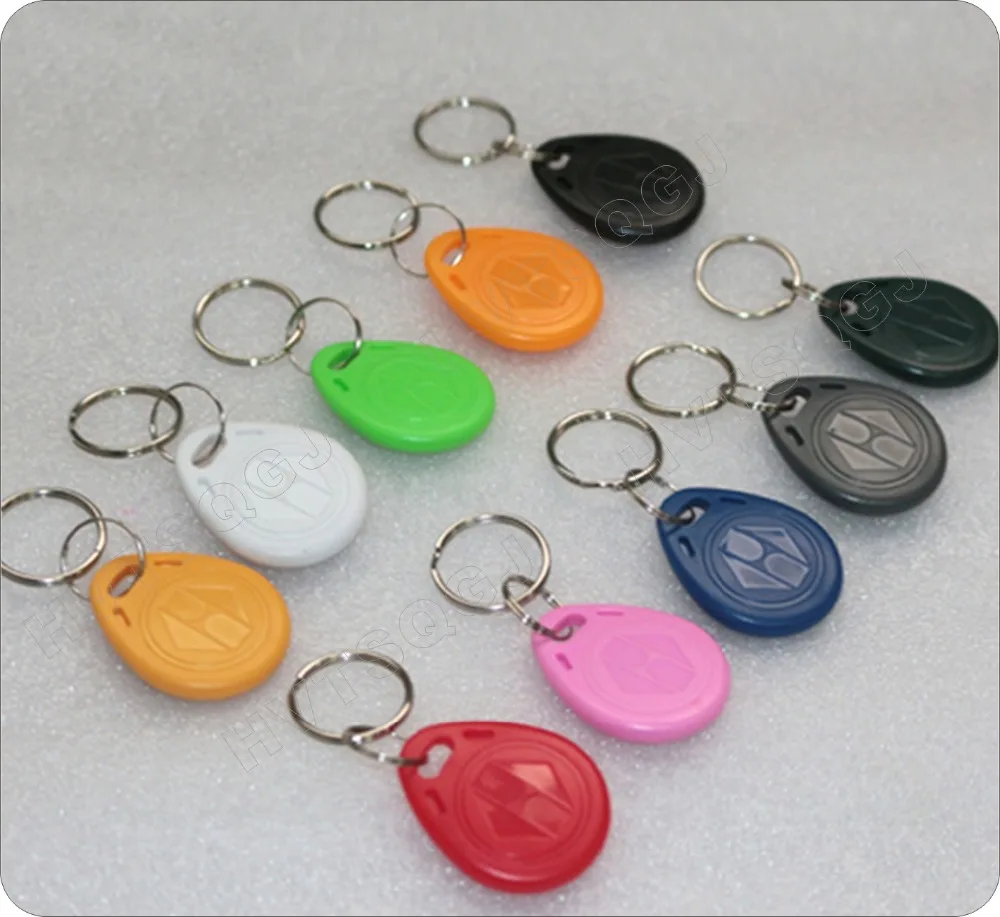 10pcs 125Khz Rfid Proximity Sleutelhanger TK4100 Sticker Kaart Tag Sleutel Keyfob Deur Entry Toegangscontrole Sleutelhanger