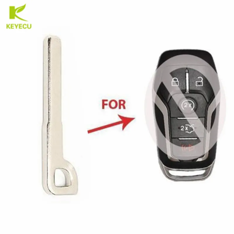 KEYECU 10PCSX Replacement New Uncut Smart Remote Emergency Insert Key Blade for Ford F-150 Fusion Mustang for Lincoln MKC MKZ