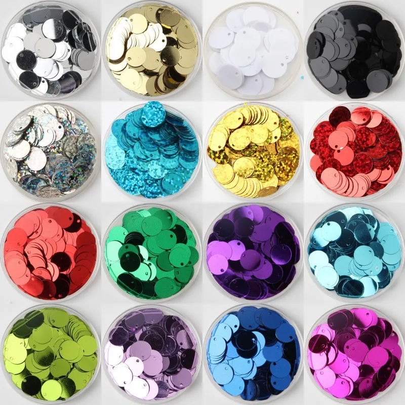 200pcs/lot Size 12mm Sequin Flat Round Laser Sequins Paillettes Sewing Wedding Craft,Kids DIY Women Garments Accessories