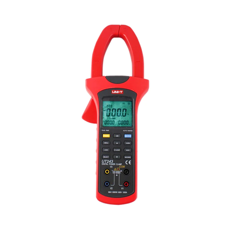 UNI-T UT243 Power and Harmonics Clamp Meters Phase Factor Power Meter Active Energy USB Interface AC Current Voltage Test