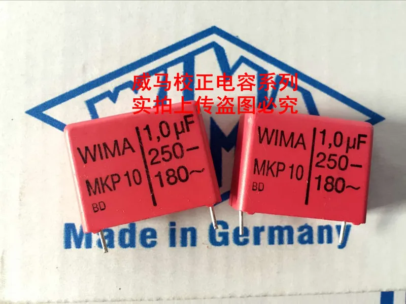 

2020 hot sale 10pcs/20pcs German capacitor WIMA MKP10 250V 1.0UF 250V 105 1UF P: 22.5mm Audio capacitor free shipping