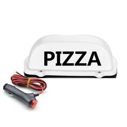 1 Pcs LED CAR Top Light Roof PIZZA Sigl Light And With 3 Meter Charger Line And Magnet Base PIZZA Advertising Dome Light