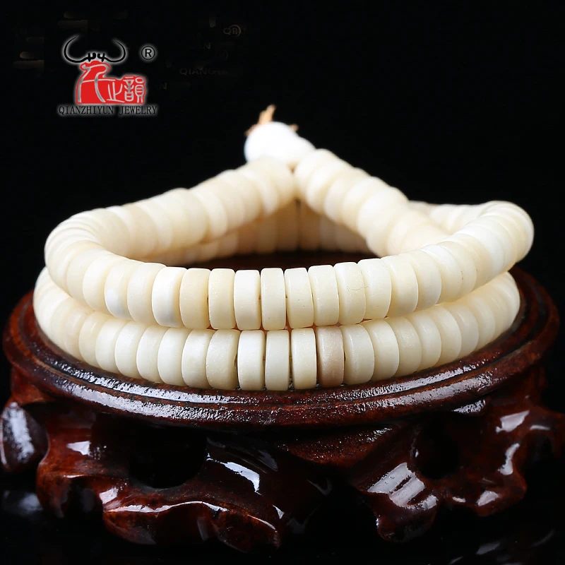 10PCS Natural natural color bovine bone dispersible bovine bone fragments of the beef bone semi-finished products diyhole 1.5mm.