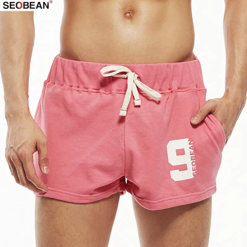 Seobean Brand Mens Shorts Casual Cotton Fitness Sweatpants Shorts Summer Jogger Shorts Men Comfortable Homewear