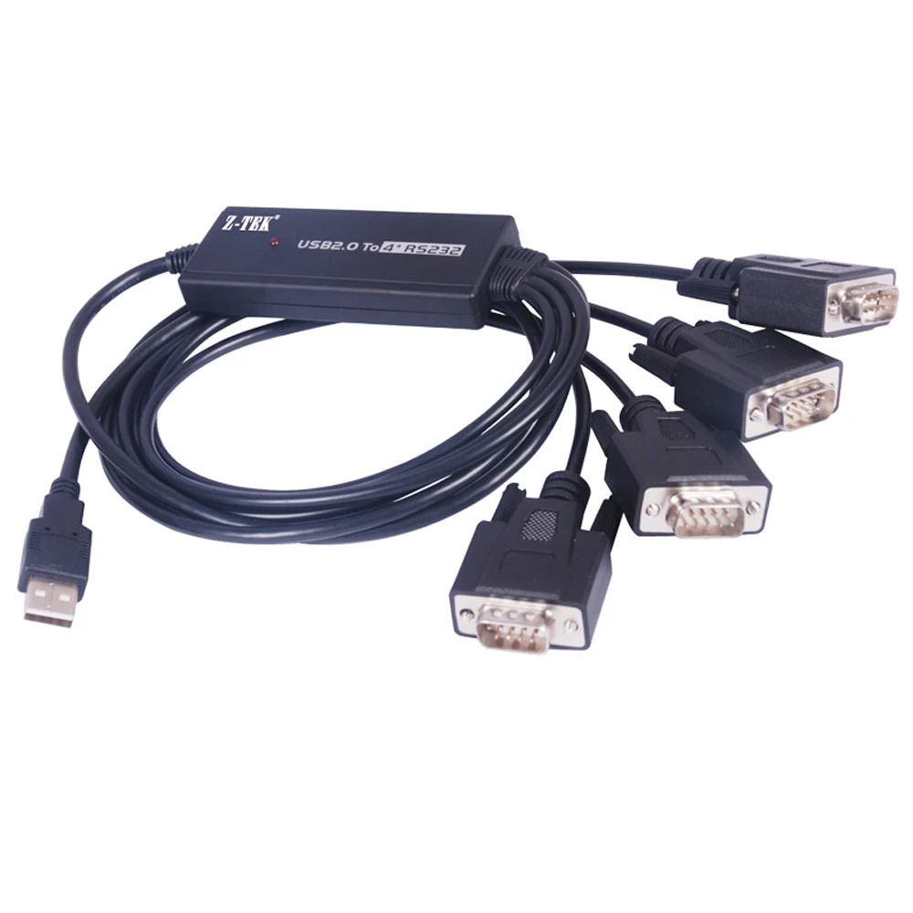 FTDI CHIP 4 Port USB to Serial RS232 DB9 Adapter Cable