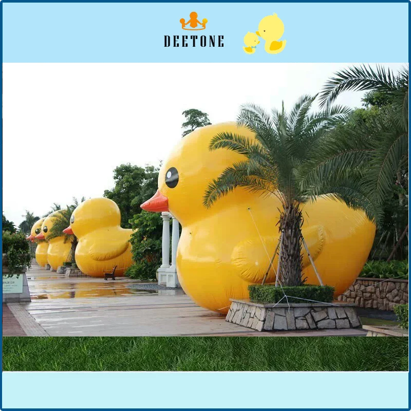 Outdoor Water Advertising Inflatable Duck Model Big Yellow Rubber Duck For Commercial