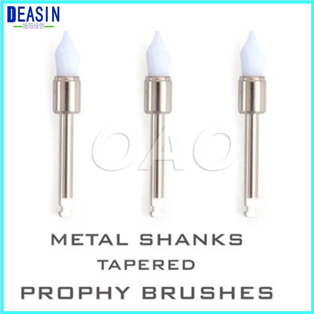 

100 Pcs Dental Prophy Brush White Nylon Tapered Type Polishing Brush dentist