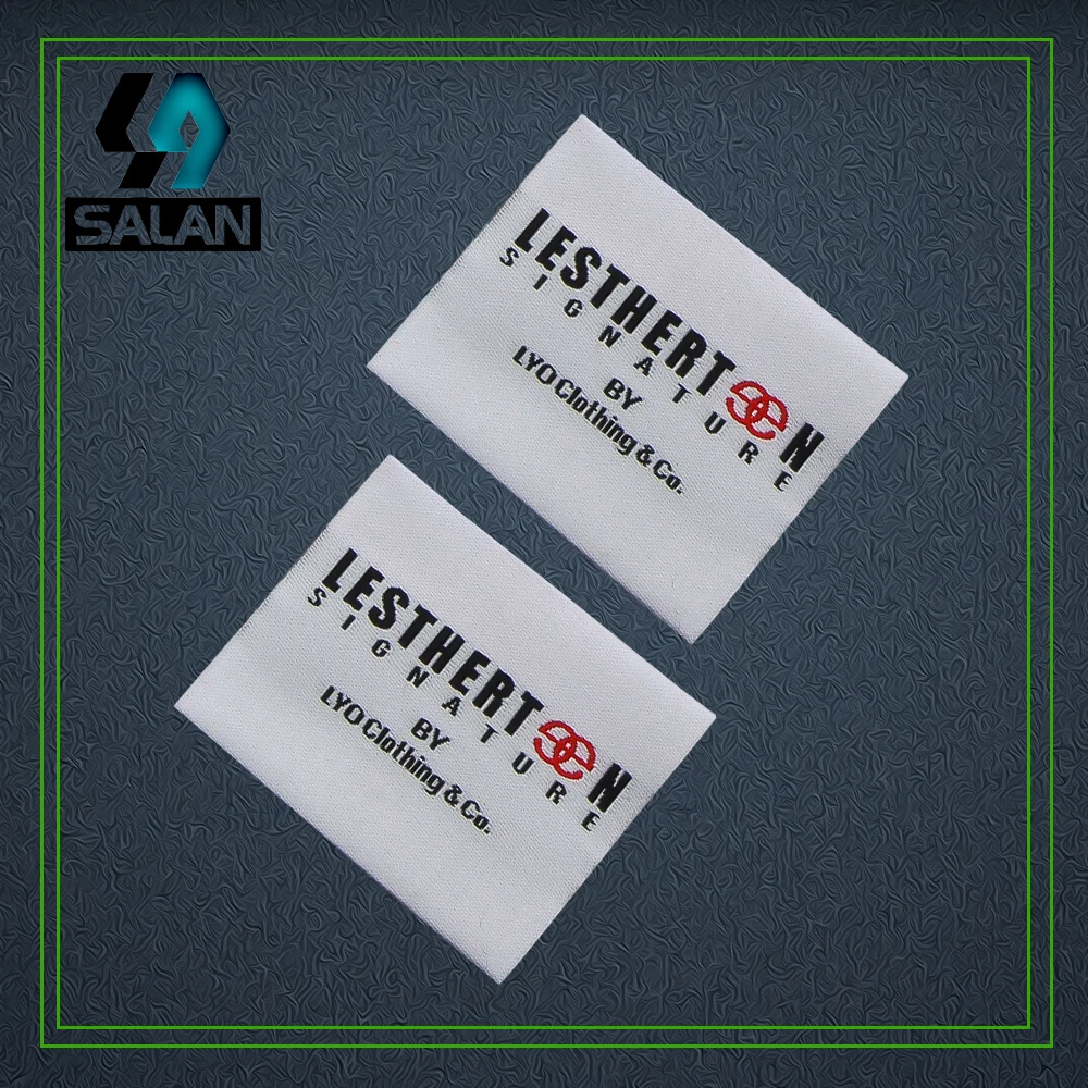 Custom high density clothing labels for clothes customize garment woven labels fabric sewing tags with laser cut woven labels