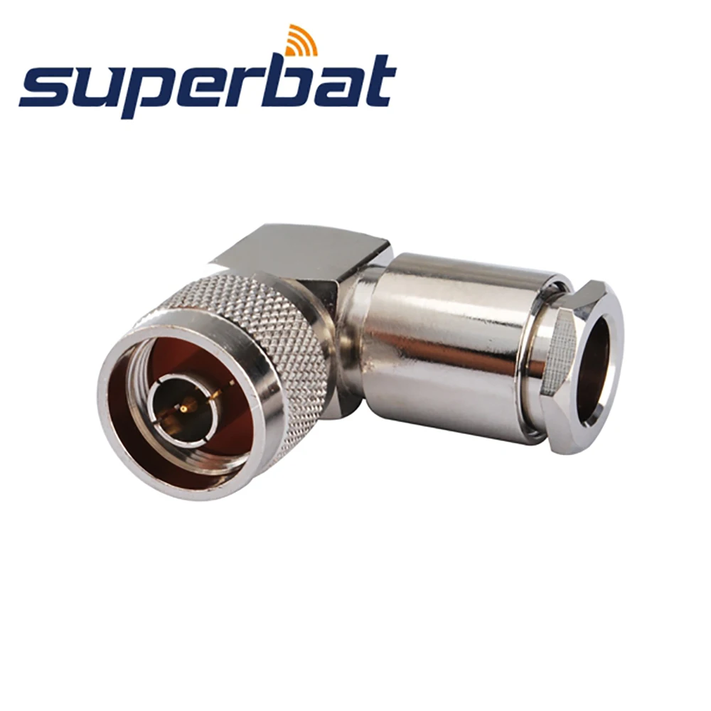 Superbat 10 stücke N Clamp Stecker Rechten Winkel RF Koaxial Stecker für Kabel RG213 RG8 LMR400