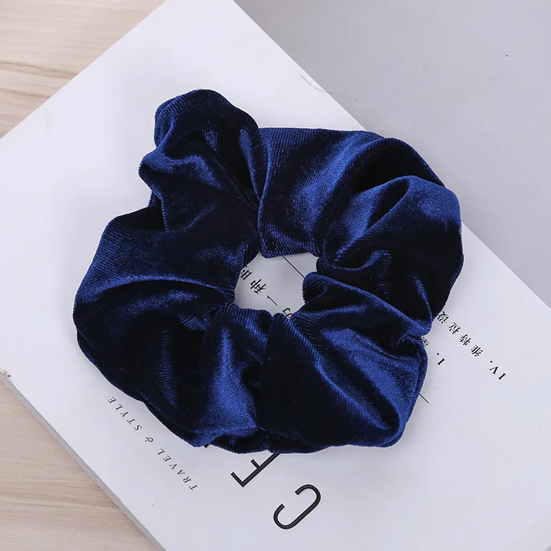 LOVINGSHA Solid Hair Accessories For Girl Brand Velour Women Hair Tie Lady Scrunchies Female Ponytail Hair Holder Rope NFD046