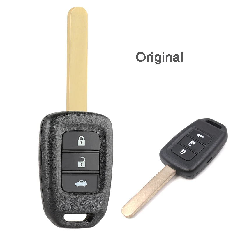 KEYECU  433MHz ID47 Chip Original Upfraded Flip 3 Button Remote Key Fob for Honda City Acoord B-RV Civic Crider 2013-2016