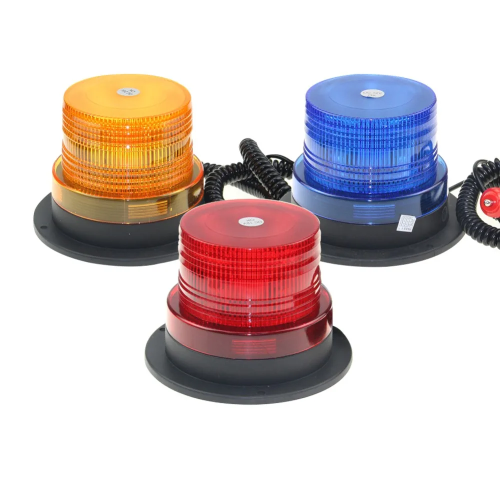 Red Yellow Blue LED Car roof Strobe Light Beacon Flashing Warning Light Police vehicle Truck Emergency signal Lamp 12V/24V