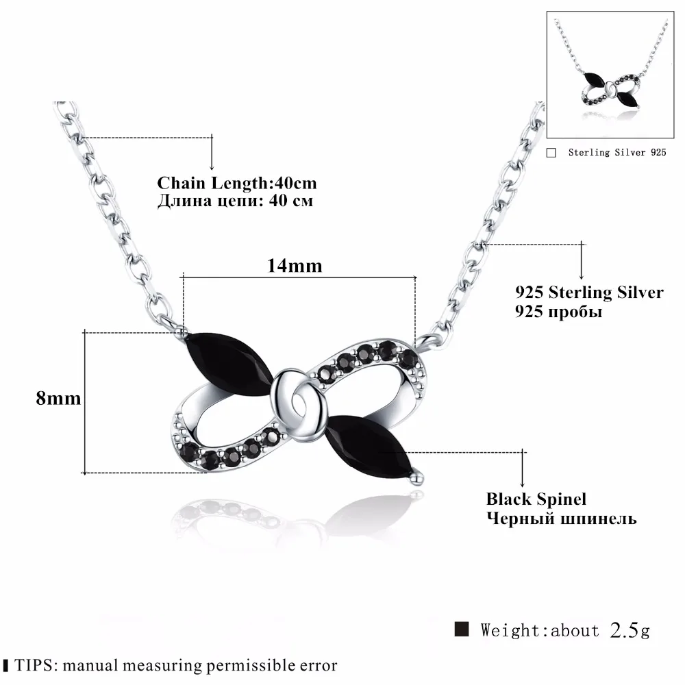 Bow Shape Romantic Arrive 925 Sterling Silver Fine Jewelry Trendy Flower Engagement necklaces & pendants for Women K039