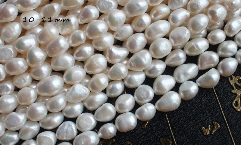 7-11mm Natural freshwater baroque pearl Loose Beads 14