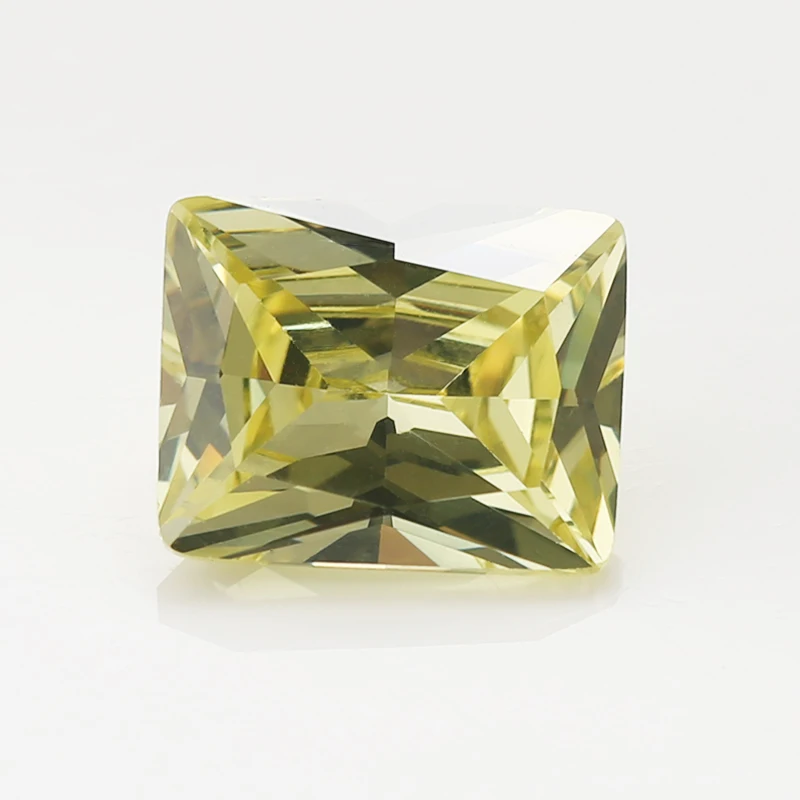 

50PCS 3x4~13x18mm Rectangle Shape Olive Yellow Loose cz stone Cubic Zirconia For DIY Jewelry