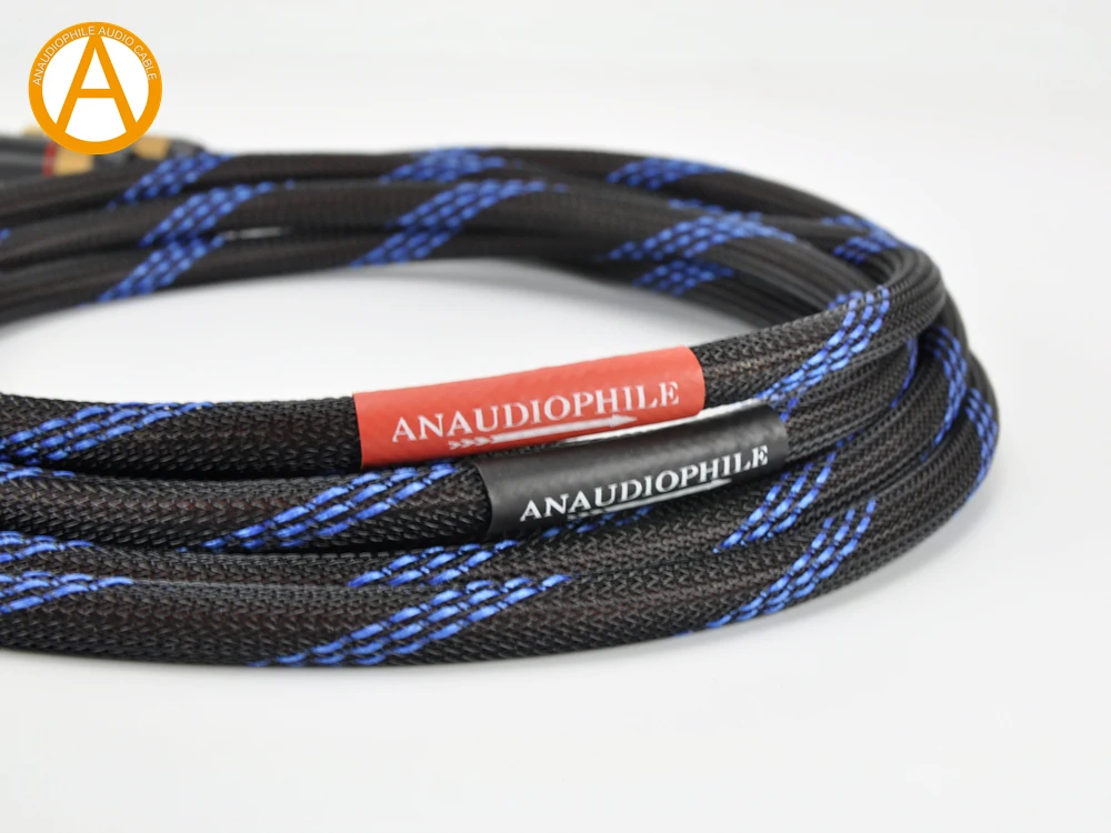 Kabel Audio anadiophile RCA HiFi 4N OFC kabel Audio RCA z męskiego na męskie do wzmacniacza przedwzmacniacza samoblokująca wtyczka RCA