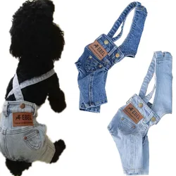 Denim Jumpsuit for Dogs, Puppy Costumes, Denim Overalls, French Bulldog, Yorkshire Terrier, Pet Pants, Jeans, L