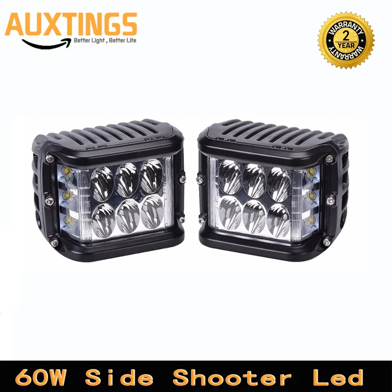 60W 4Inch Cubes Pod LED Work Light 12V 24V SPOT FLOOD FOR 4x4 OFFROAD ATV TRUCK BOAT UTV Auto Driving Light Led Bar