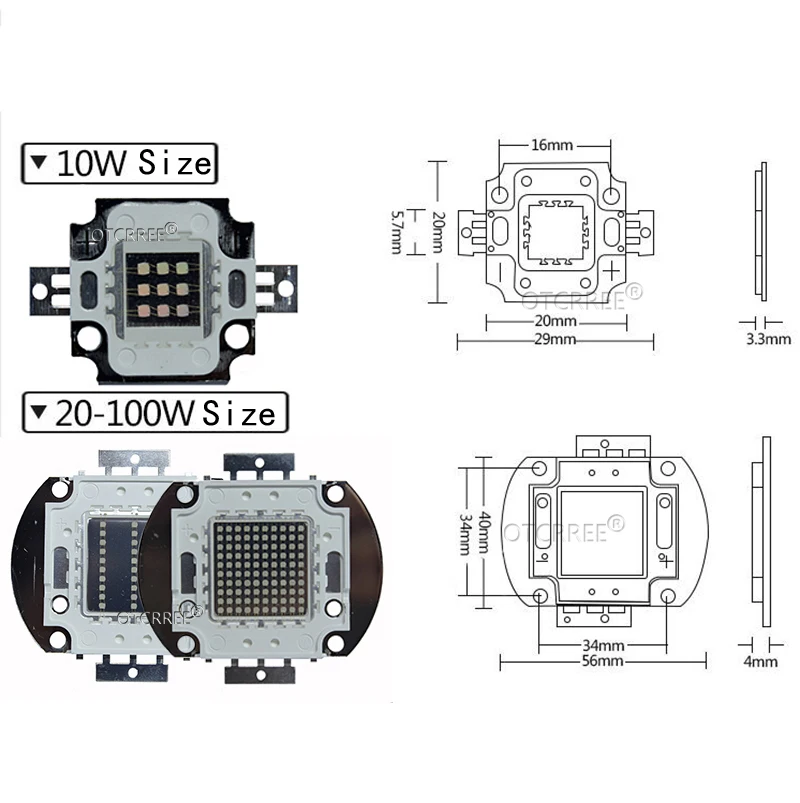 5PCS 10W 20W 30W 50W 100W High Power UV Purple LED Chips 365nm 370nm 395nm 400nm COB Ultraviolet Lights glue curing