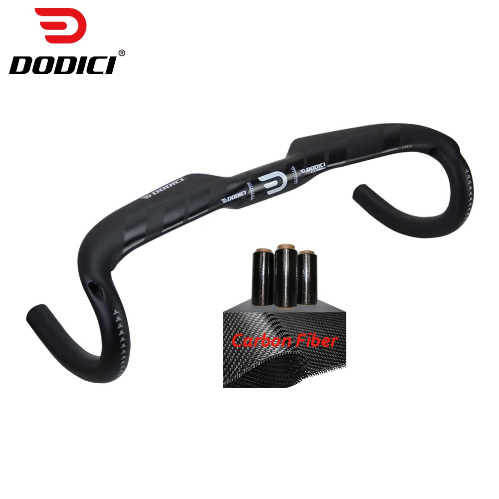 

DODICI UD Cycling handlebar Black matt gloss logo finish full carbon fiber road handlebar bent bar with stem 31.8*400/420/440mm