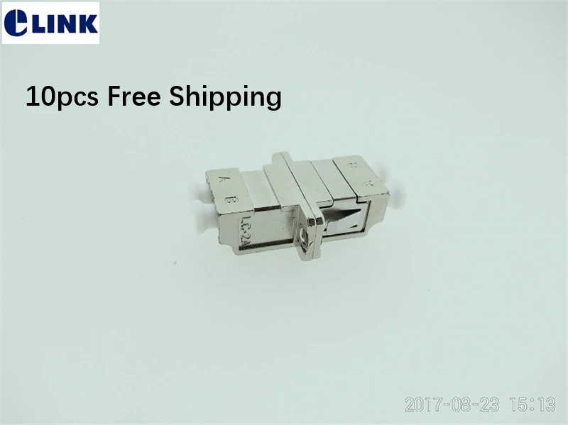 

LC DX fiber adapter metal housing SM MM IL 0.2dB optical fibre coupler ceramic sleeve ftth connector free shipping ELINK 10pcs