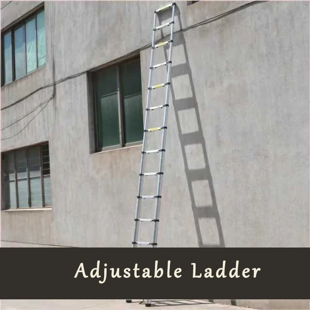 

3.8m Adjustable Household Ladder Portable Extension Telescopic Ladder Multipurpose Retractable Aluminum Alloy Straight Ladder