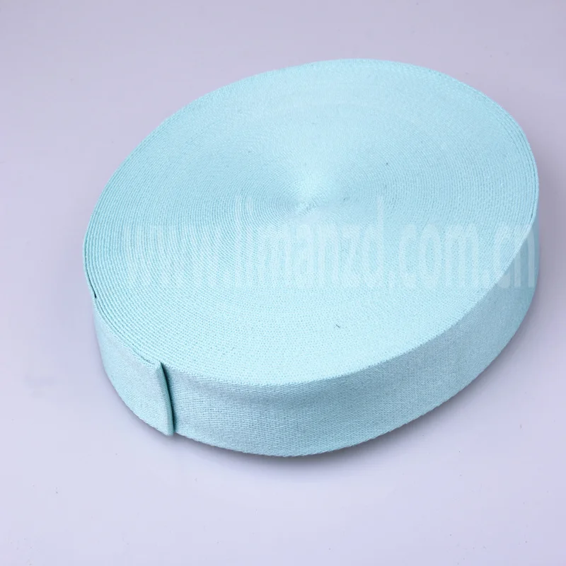 Cyan-Blue 38mm Twill Cotton Strap For Bag Guangzhou Liman Ribbon Factory For Sale