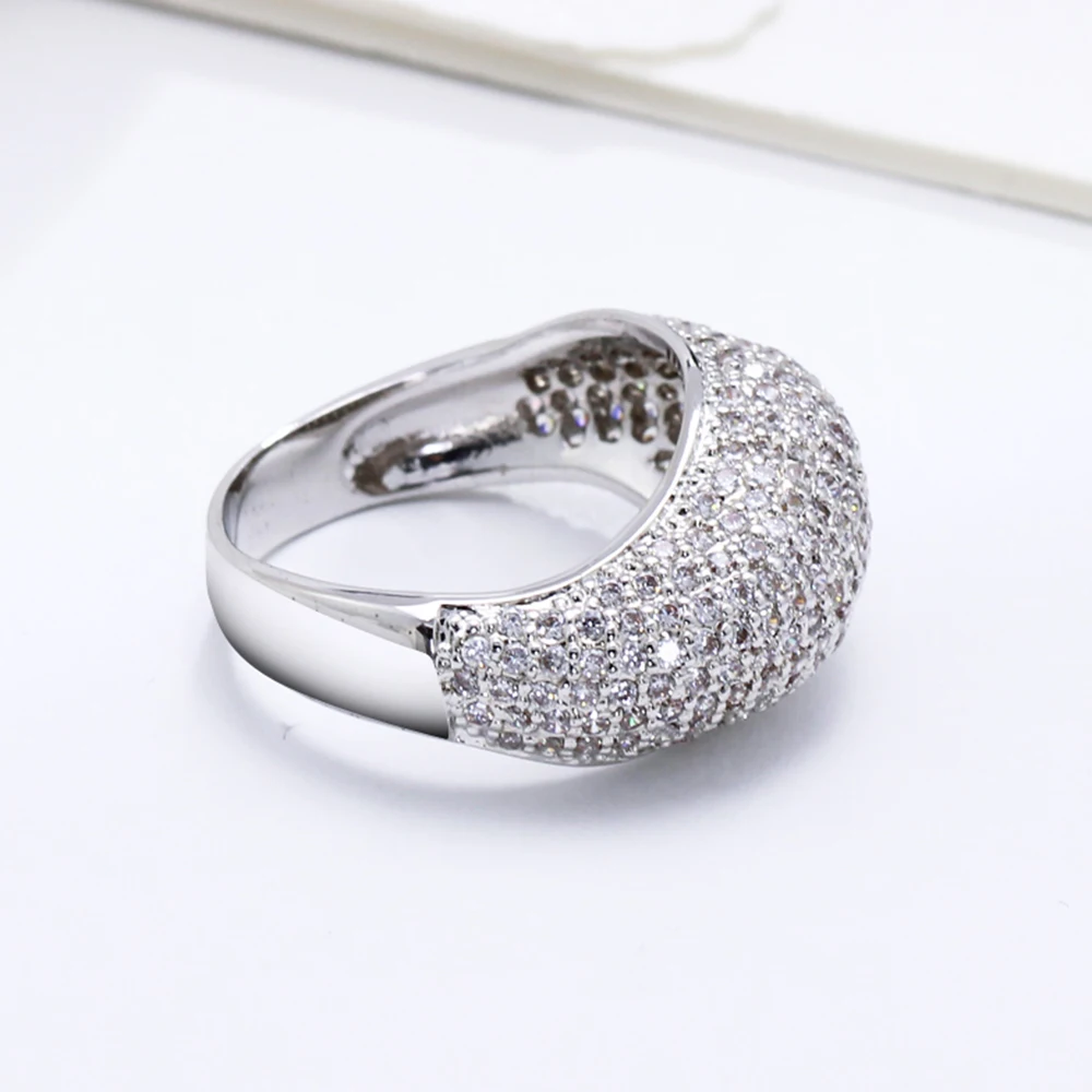 YLMyself Cubic Zirconia Ring White & Gold Color Brass Fast Delivery Trendy Jewelry for Women