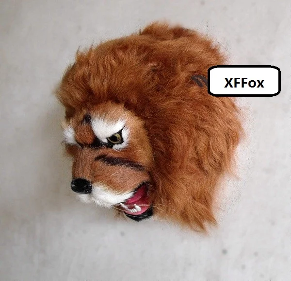 real life lion head model resin&furs open-mouth lion head wall pandent gift about 23x15x22cm xf0978