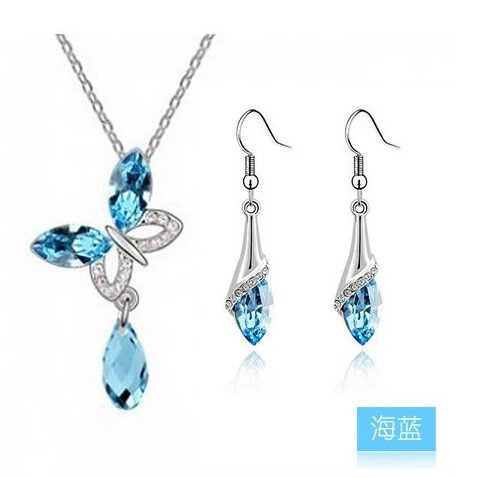 S053 Korean fashion  jewely sets   Necklace + Earrings Two-piece Set