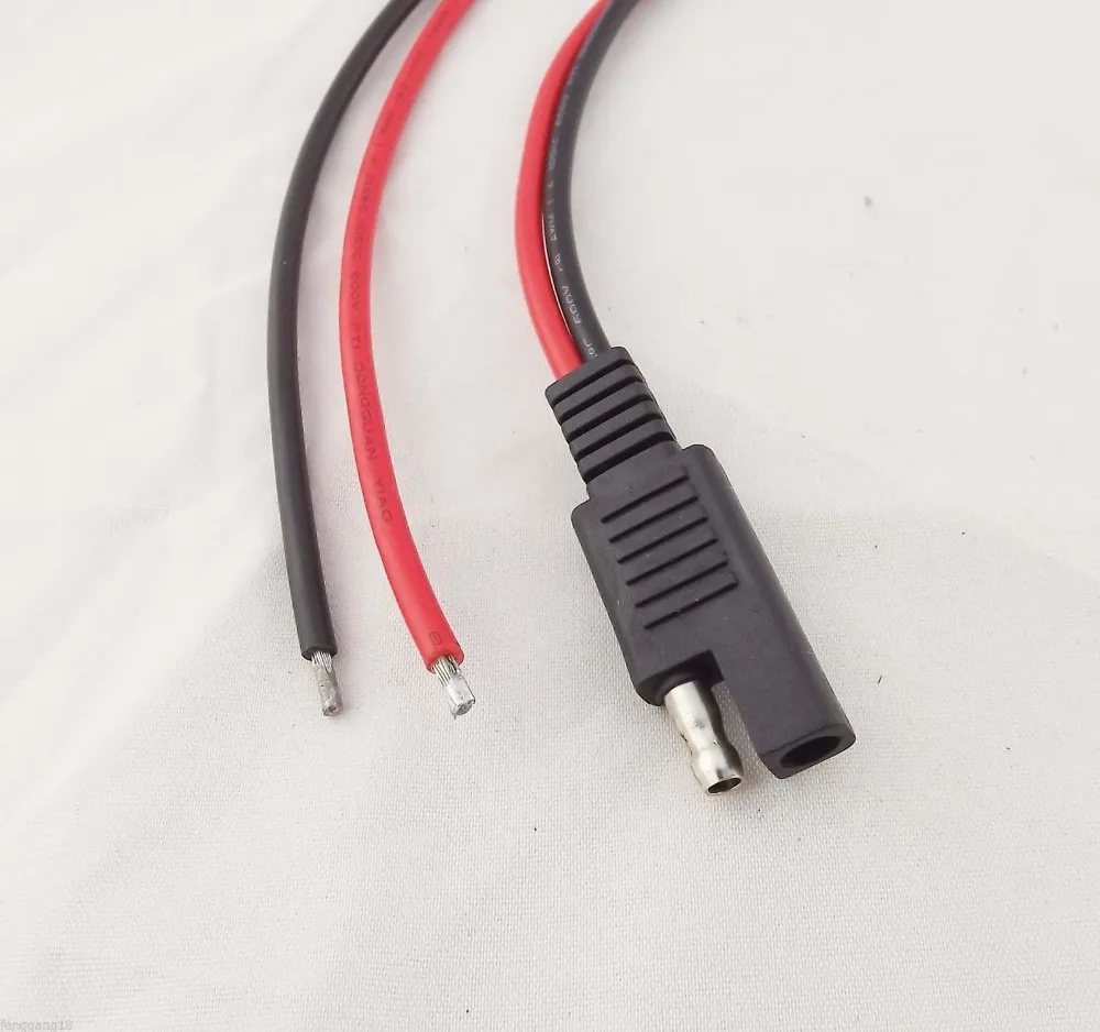 1pcs Solar Quick Connect Battery Extension SAE DC Power Automotive DIY Connector Cable 14AWG 50cm 20"