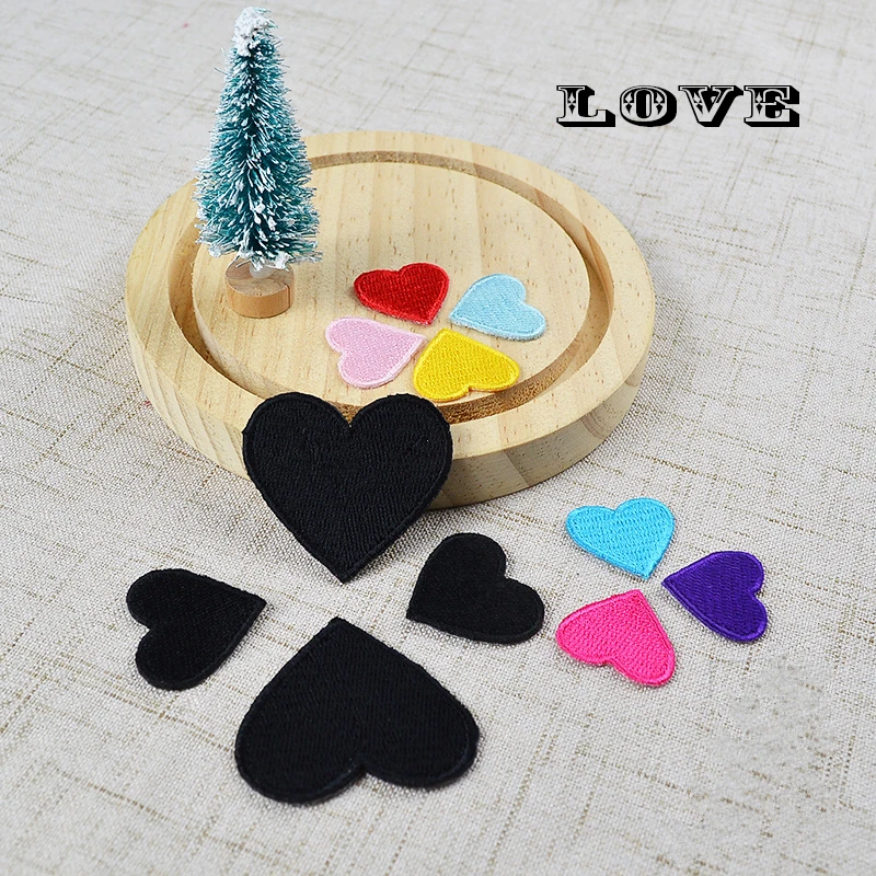 1 PC Handmade different types LOVE heart Patches Cute fabric patch DIY fabric Stickers Sew on fashion kids clothes bags