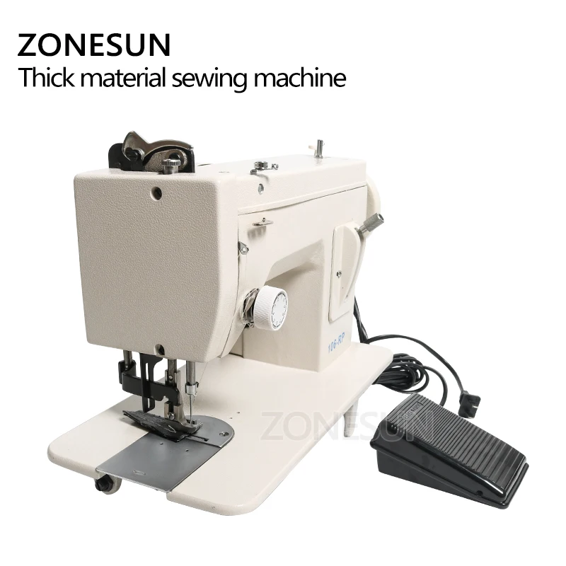 ZONESUN SEW LINE 106-RP Household Fur Leather Fell Clothes Thicken Sewing Machine Thick Fabric Material Sewing Machine