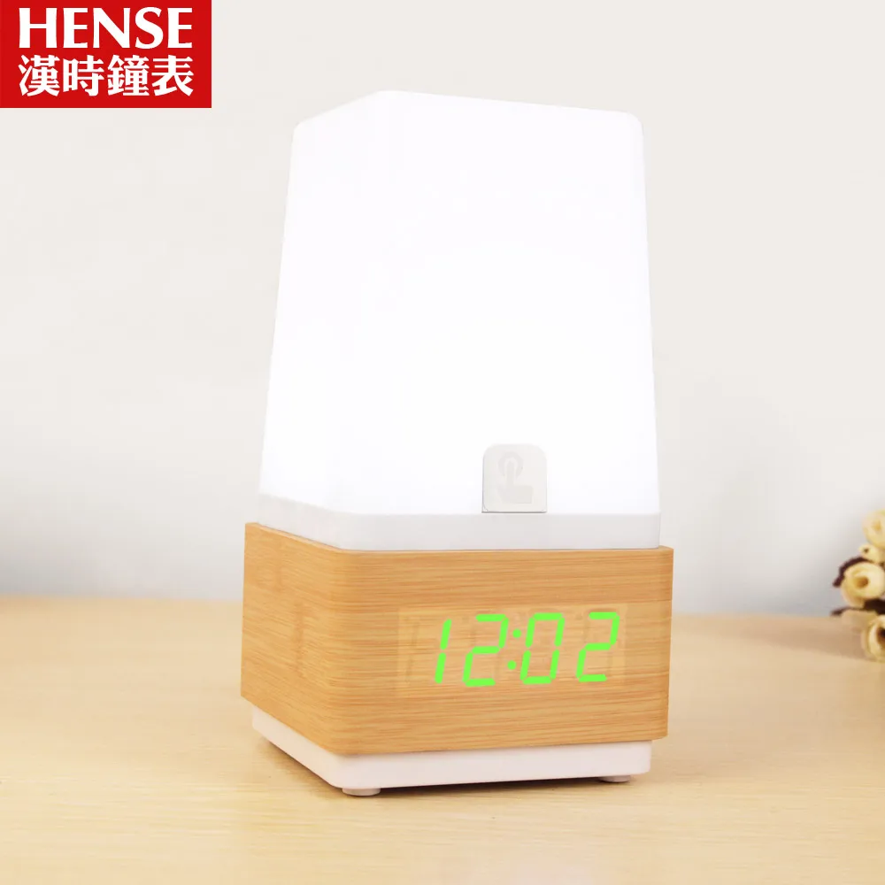 Alarm clock alarum brief wood clock luminous bedside electronic clock mute clock wonderful gift