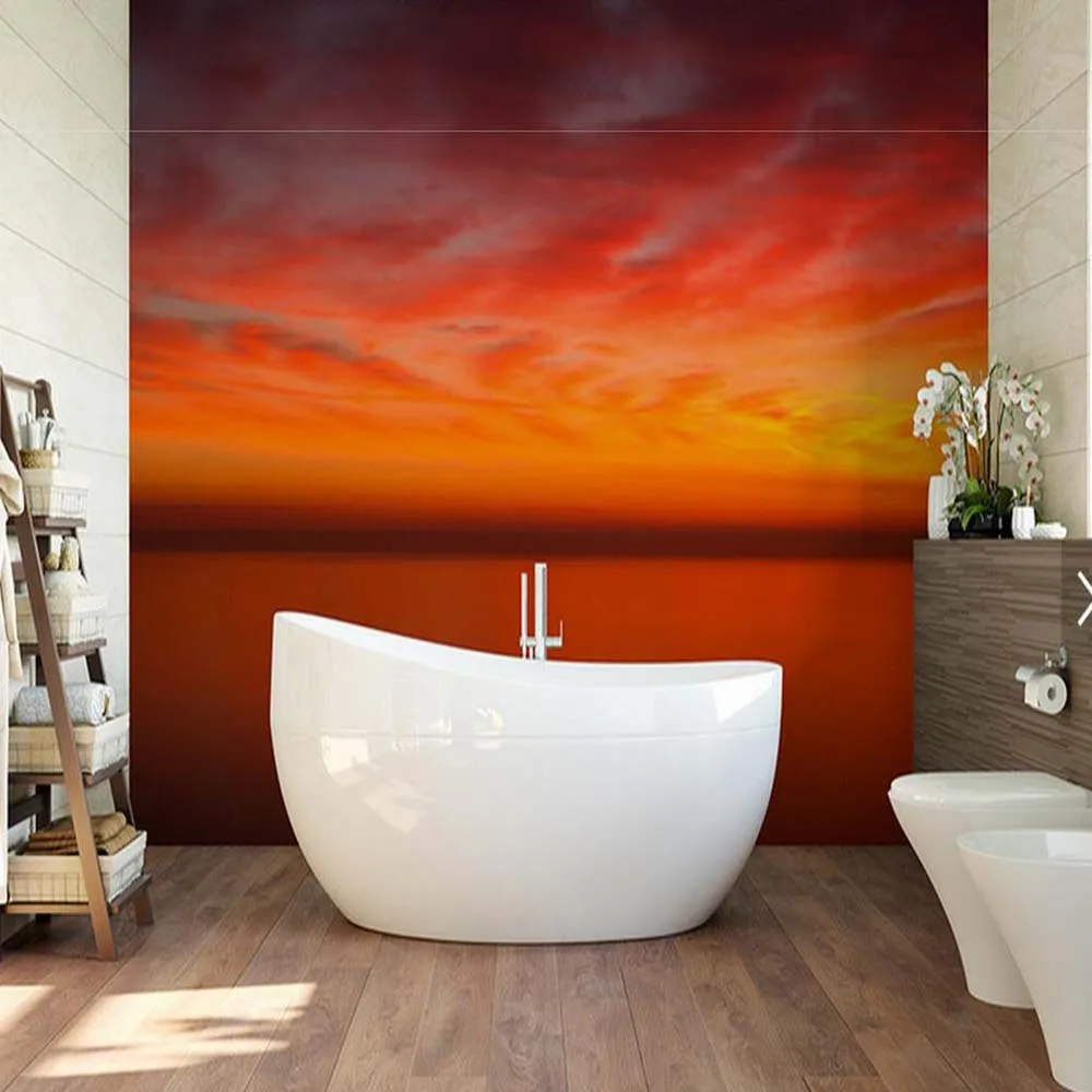 

Beach Sunset High Quality 3D Mural Wall Paper for Living Room Bedroom Art Decor Custom Any Size Textured papers